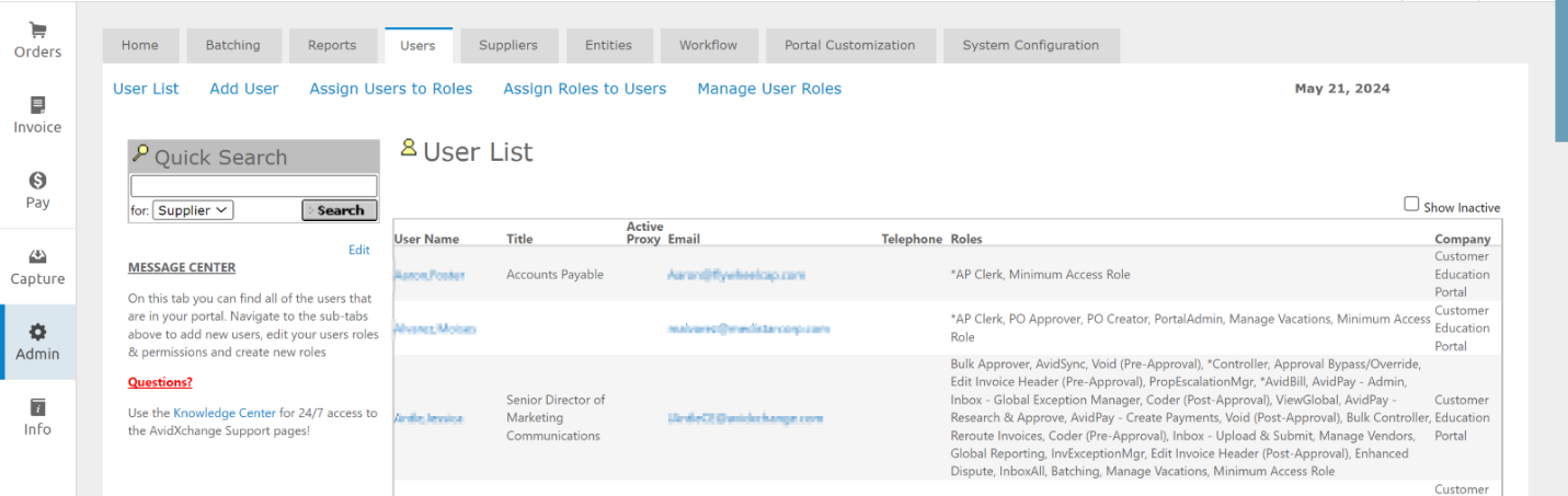 UNABLE TO ACCESS USERS TAB visual data 7