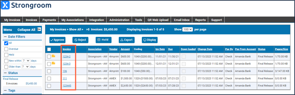 AvidStrongroom: Invoice Management for Board Members