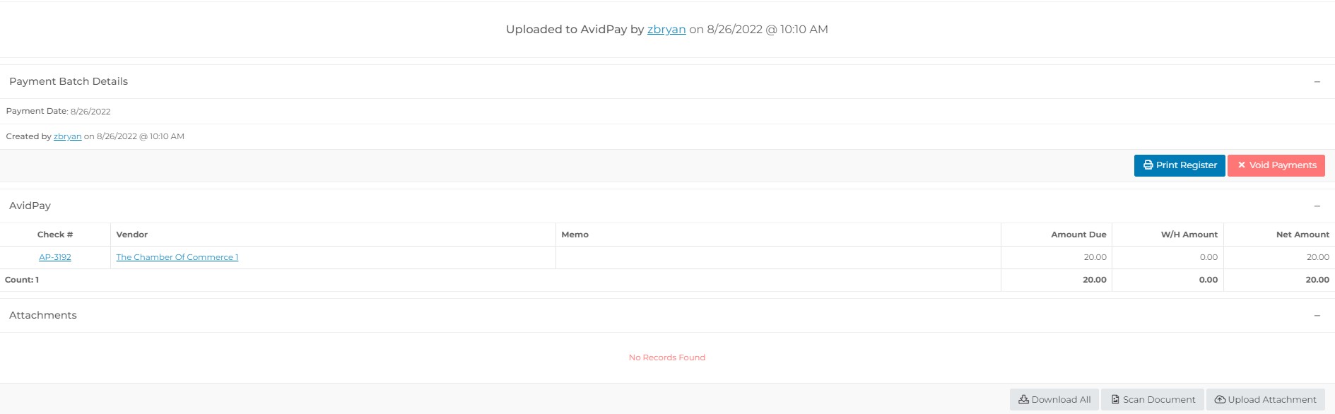 AvidAscend: Accounts Payable - Pay Invoices (AvidPay)
