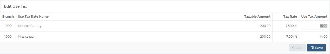 AvidAscend: Accounts Payable - Editing Use Tax Amount