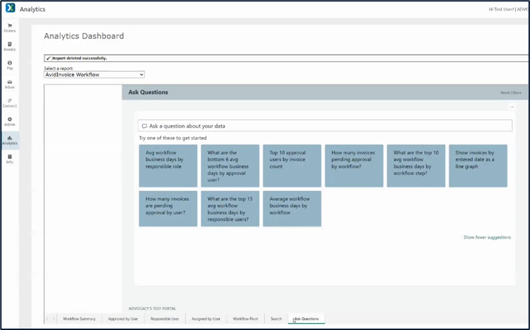 AvidAnalytics: Creating Custom Report Dashboards