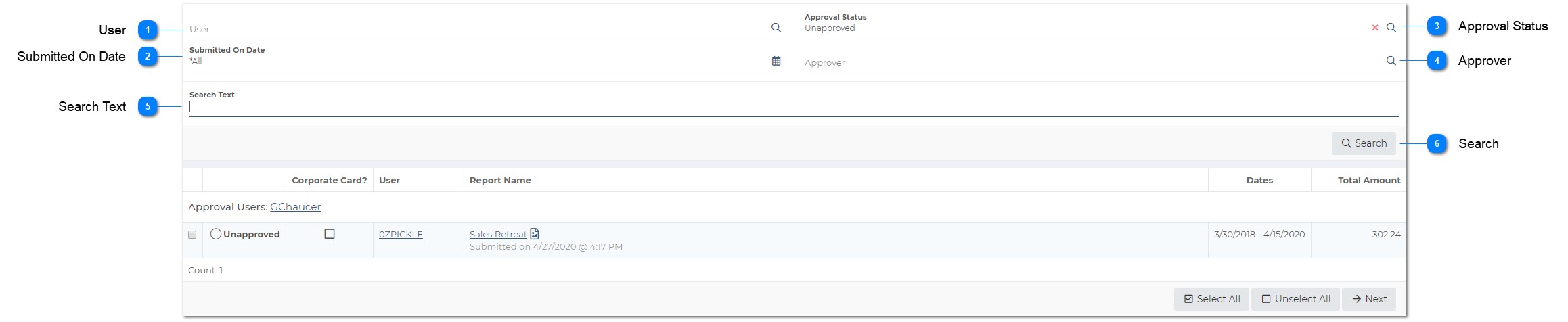 AvidAscend: Approval - Expense Reports