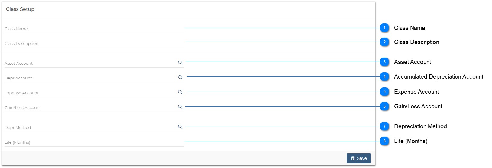 AvidAscend: Fixed Assets - Creating a New Class
