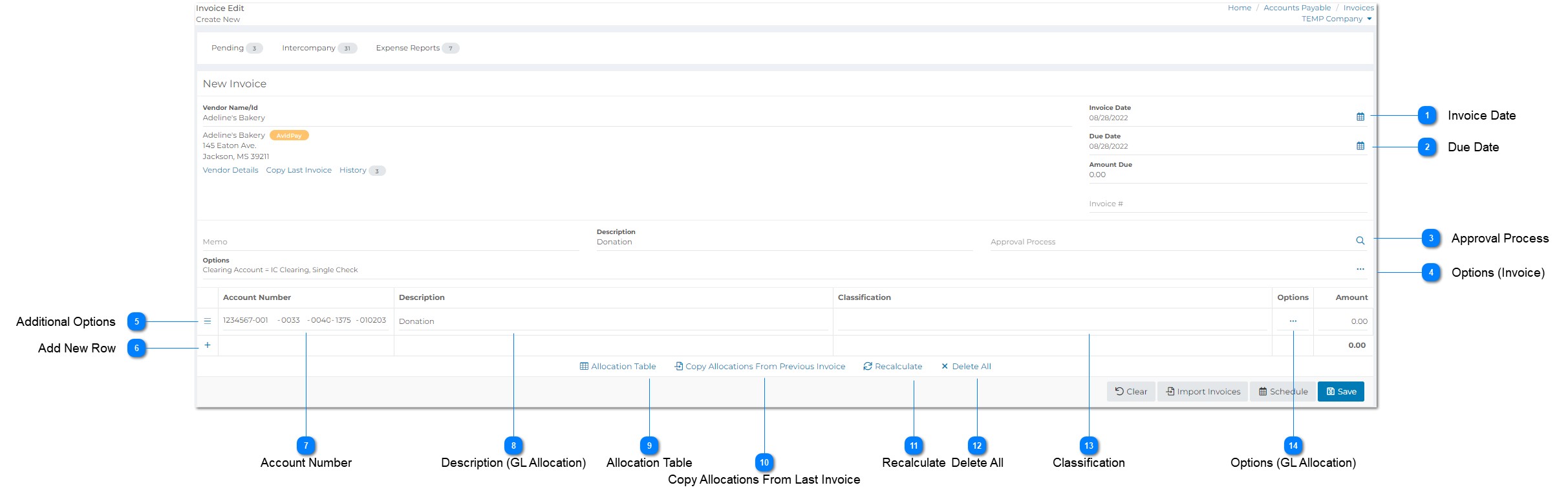 AvidAscend: Accounts Payable - Invoice Entry