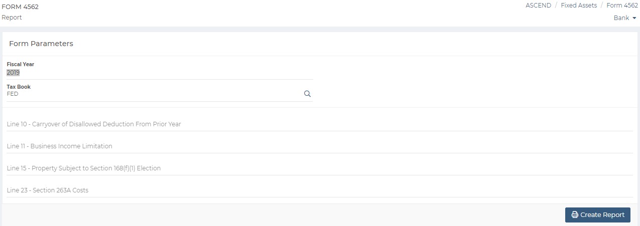 AvidAscend: Fixed Assets - Reports